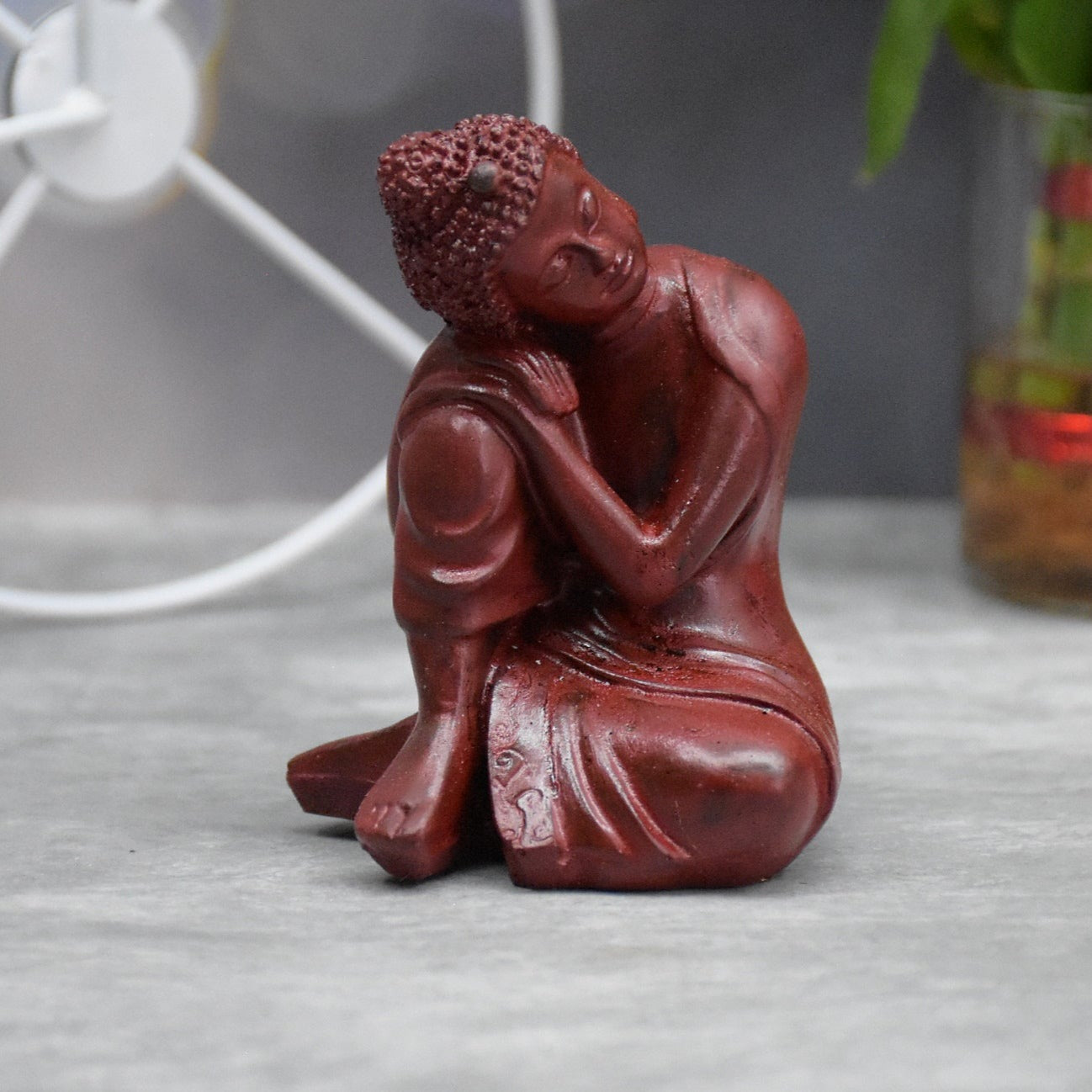 Head Resting Buddha Figurine for Spiritual , Gift , Table Decor (9x6.5x6.5 CM)