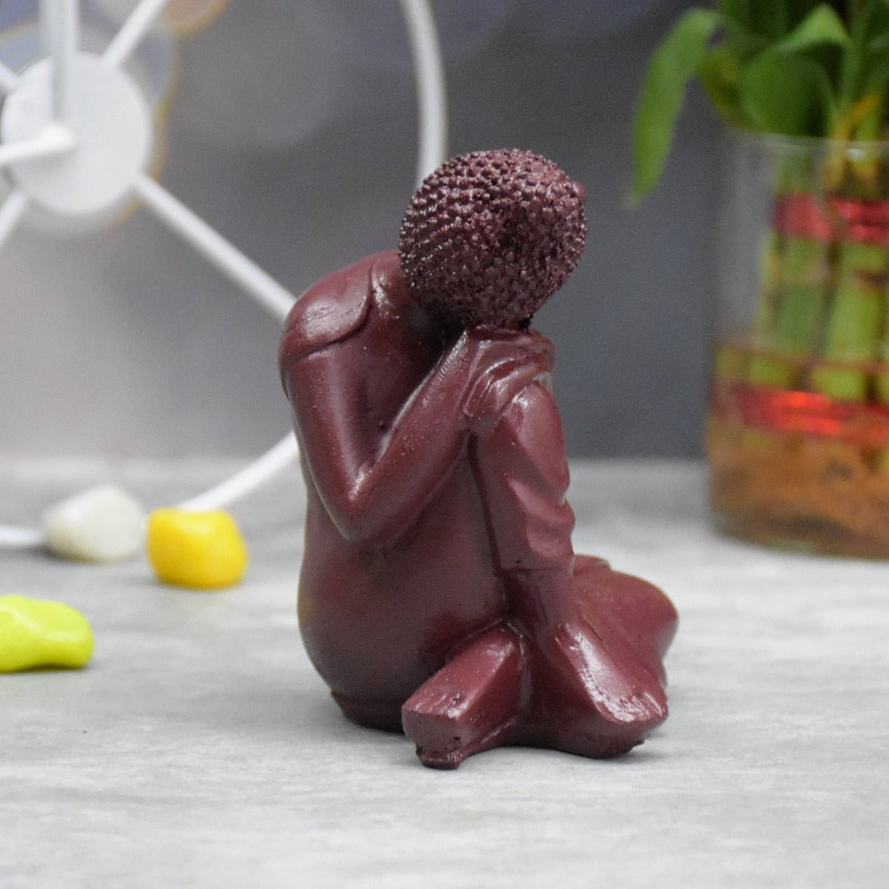 Head Resting Buddha Figurine for Spiritual , Gift , Table Decor (9x6.5x6.5 CM)