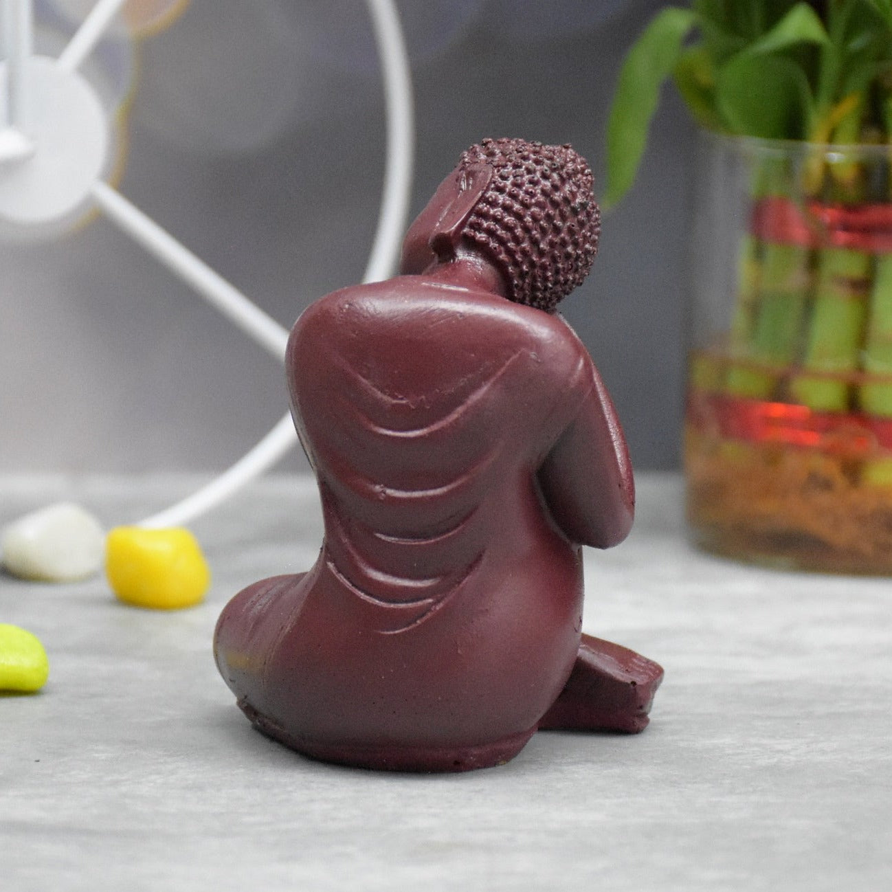 Head Resting Buddha Figurine for Spiritual , Gift , Table Decor (9x6.5x6.5 CM)