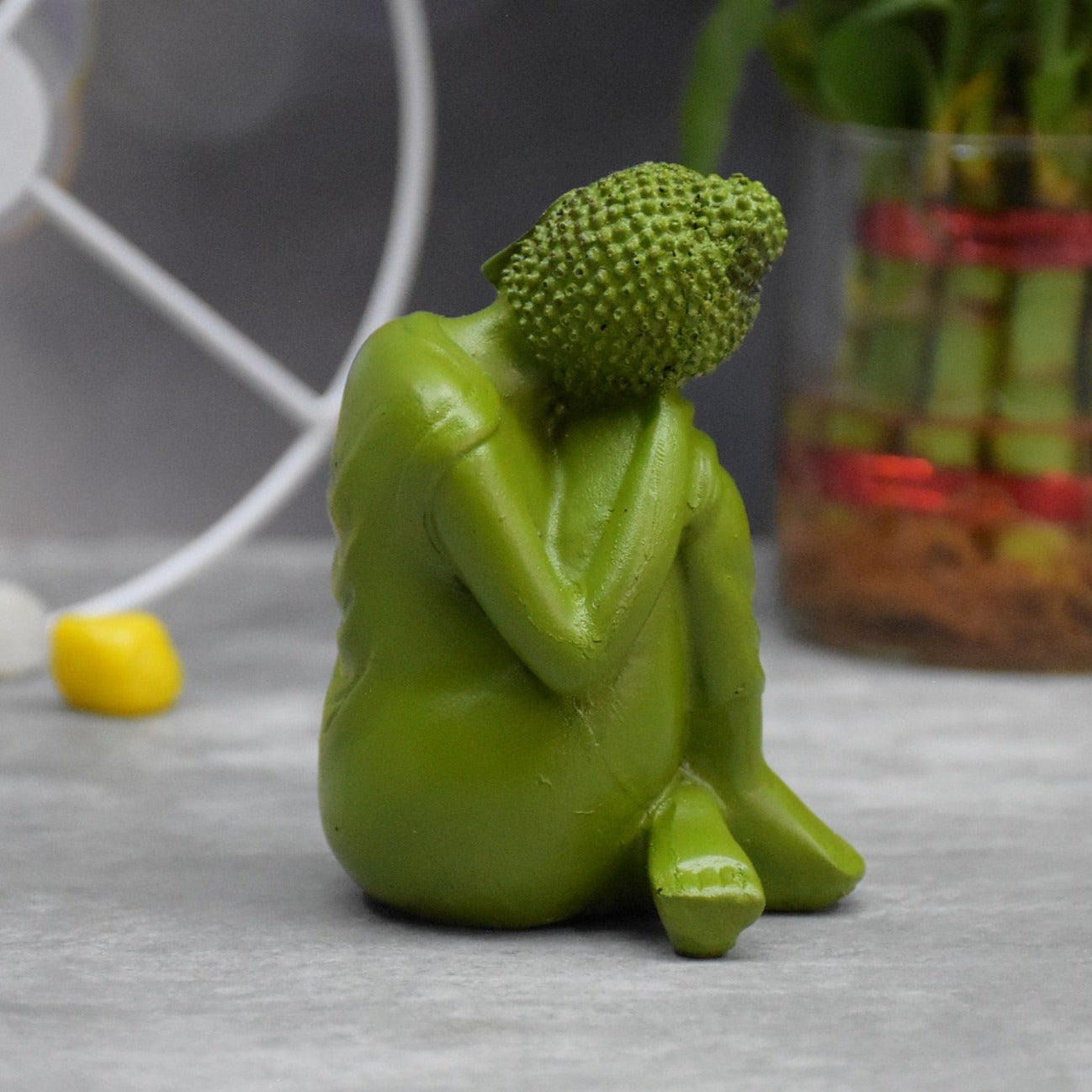 Head Resting Buddha Figurine for Spiritual , Gift , Table Decor (9x6.5x6.5 CM)