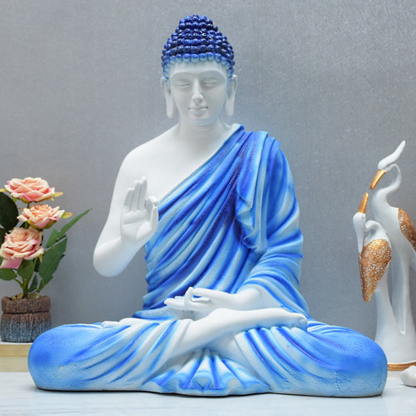 2 Feet Serene Blessing Buddha   : New Blue