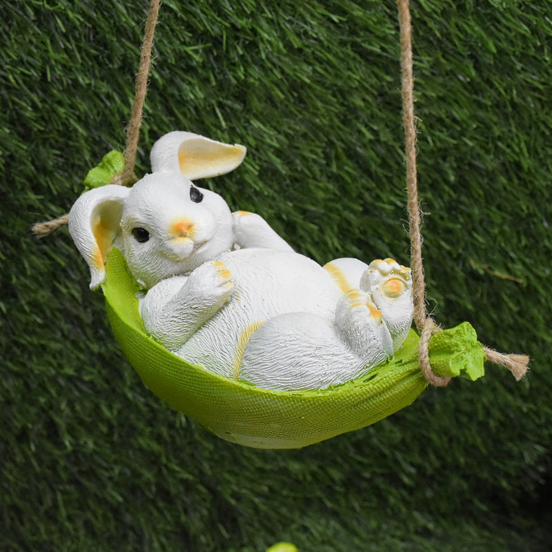 Resting Rabbit Hanging Garden Decor