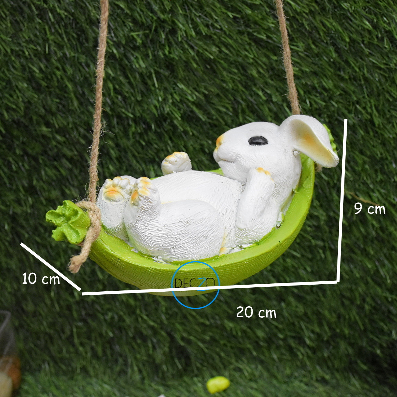 Resting Rabbit Hanging Garden Decor