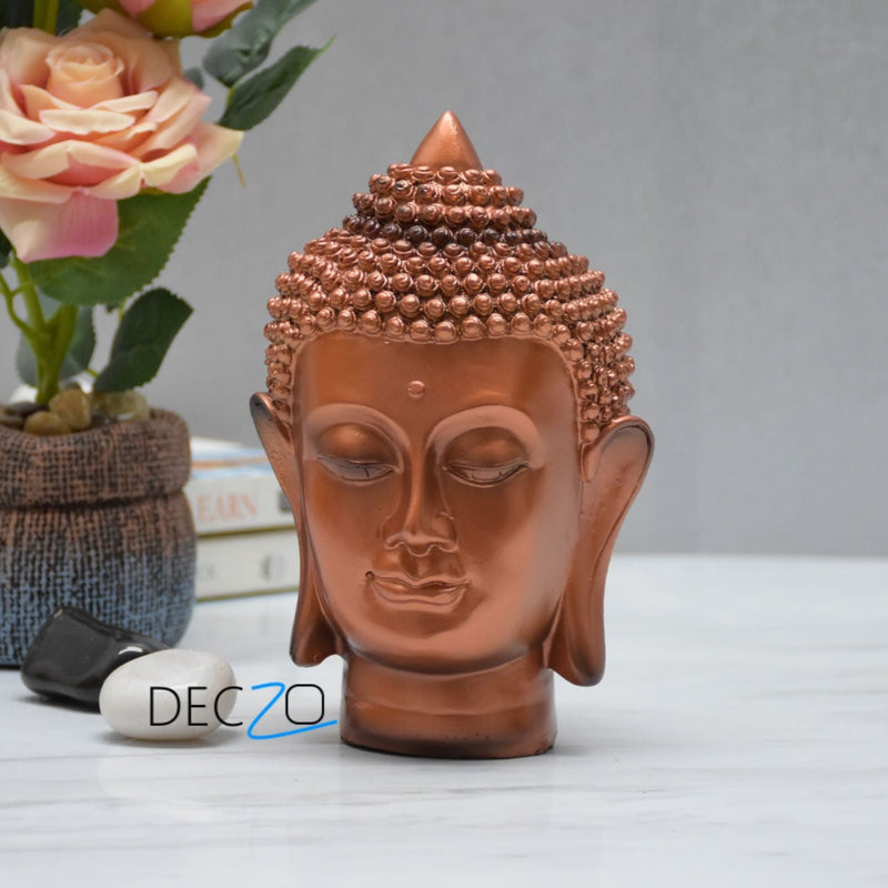 Copper Color Buddha Head - Deczo