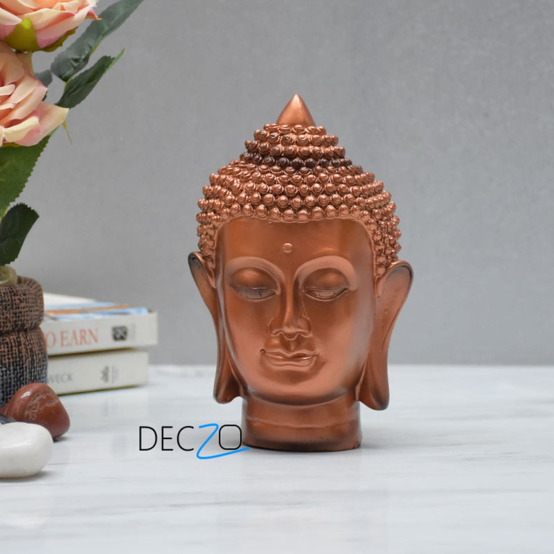 Copper Color Buddha Head - Deczo