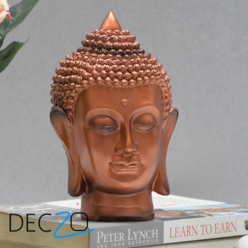 Copper Color Buddha Head - Deczo