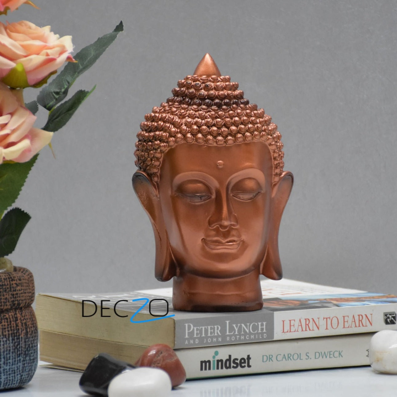 Copper Color Buddha Head - Deczo
