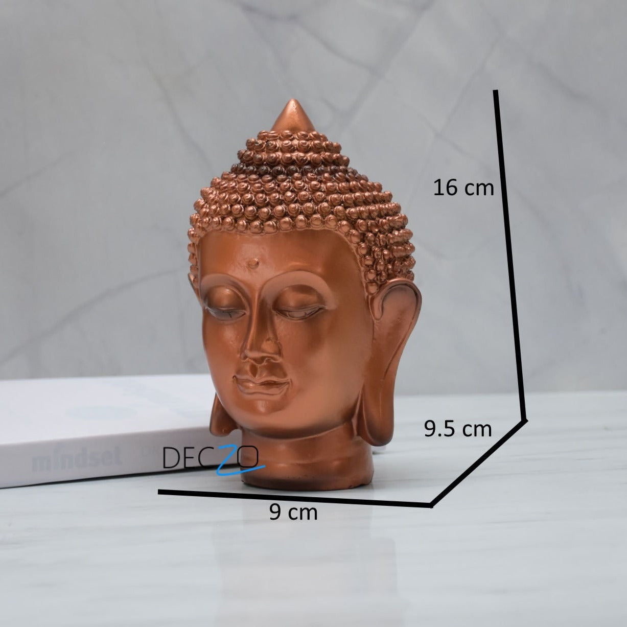 Copper Color Buddha Head - Deczo