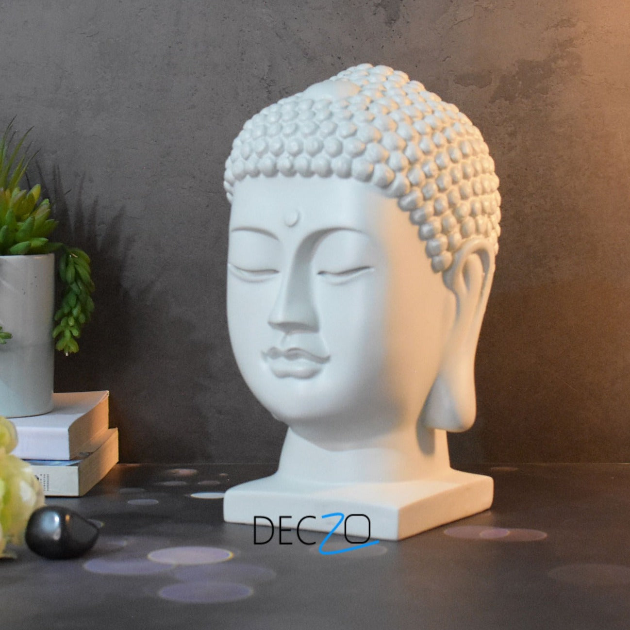 Gracious Buddha Face : White - Deczo