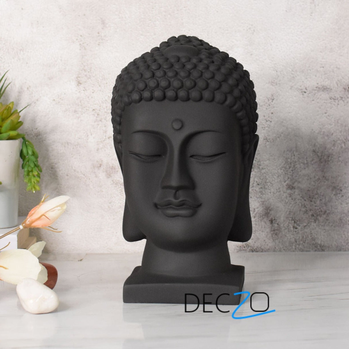 Gracious Buddha Face : Black - Deczo