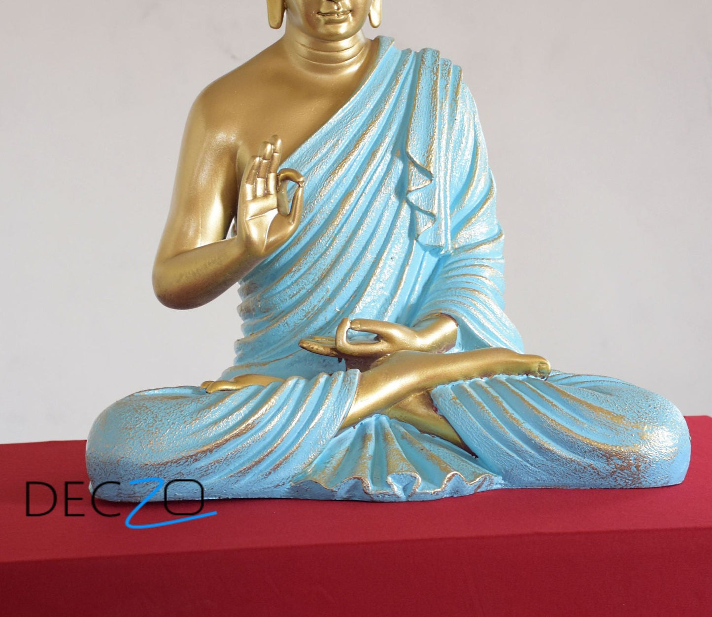2 Feet Serene Blessing Buddha   : Golden Blue - Deczo