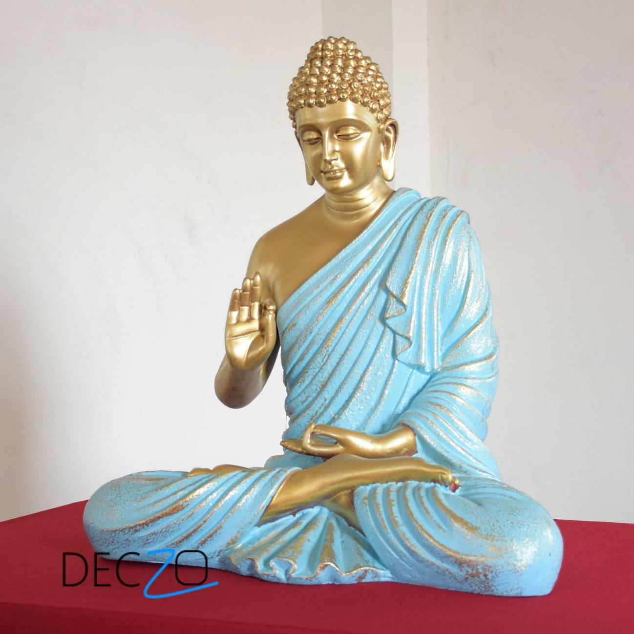2 Feet Serene Blessing Buddha   : Golden Blue - Deczo