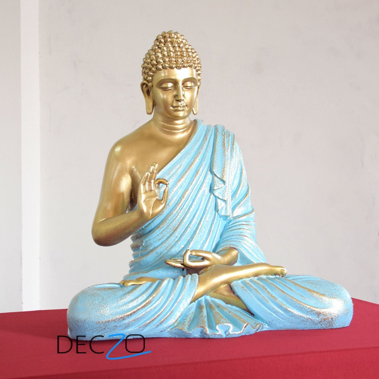 2 Feet Serene Blessing Buddha   : Golden Blue - Deczo