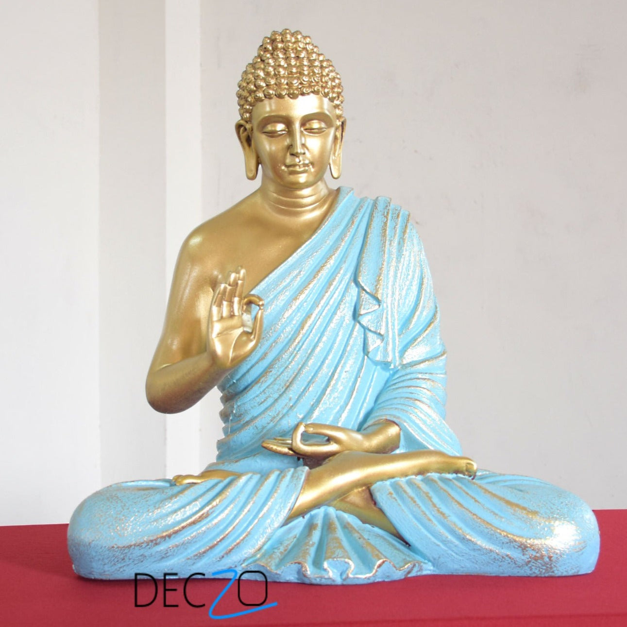 2 Feet Serene Blessing Buddha   : Golden Blue - Deczo