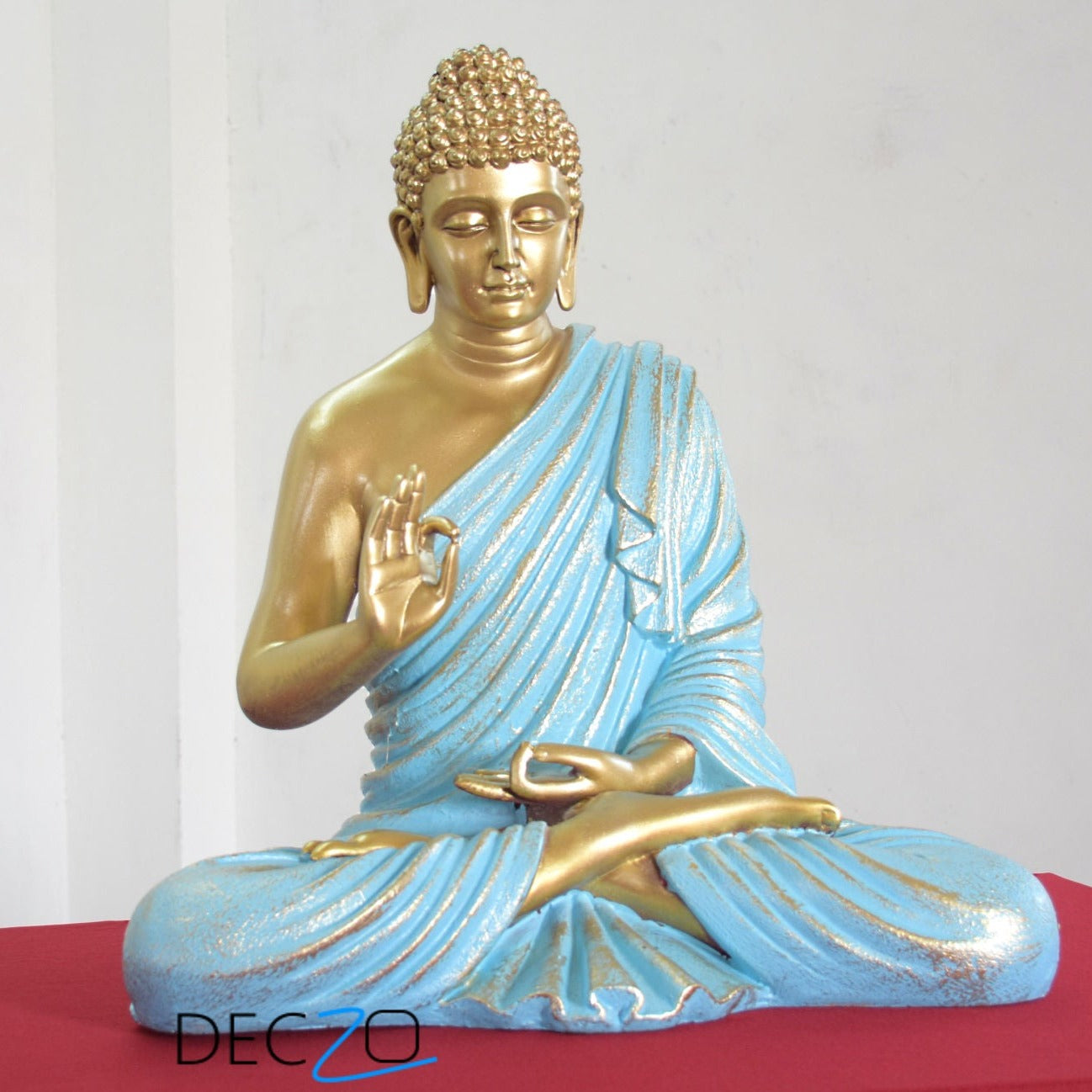 2 Feet Serene Blessing Buddha   : Golden Blue - Deczo