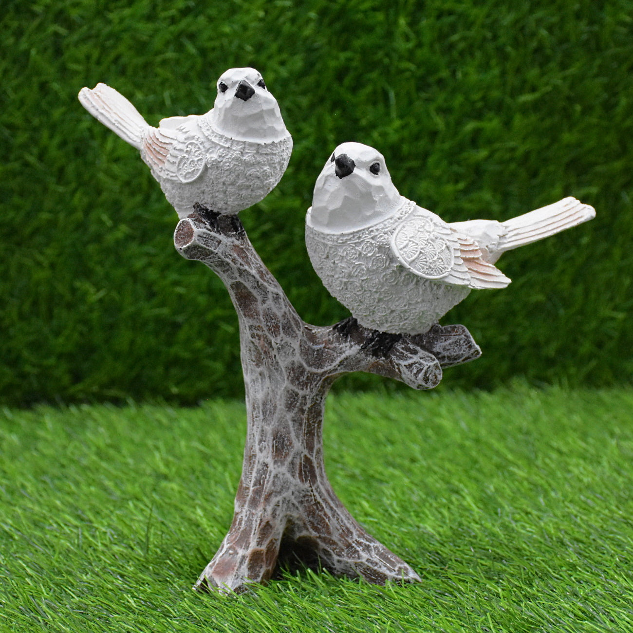 Bird Pair Sitting On Tree Branch Figurine For Home Decor,Fang sue Item For Good Luck,Bird and animal showpiece