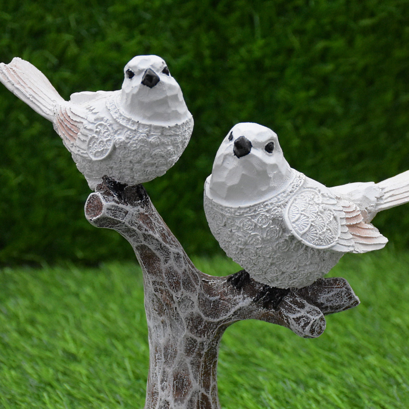 Bird Pair Sitting On Tree Branch Figurine For Home Decor,Fang sue Item For Good Luck,Bird and animal showpiece
