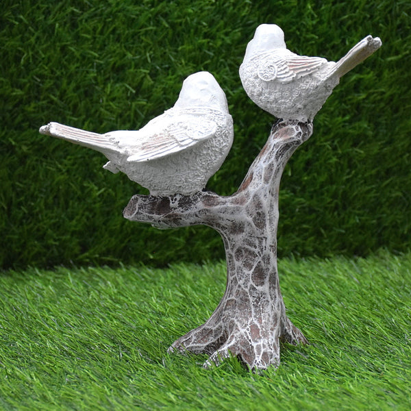 Bird Pair Sitting On Tree Branch Figurine For Home Decor,Fang sue Item For Good Luck,Bird and animal showpiece