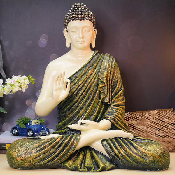2 Feet Premium Golden Shade Serene Blessing Buddha Idol