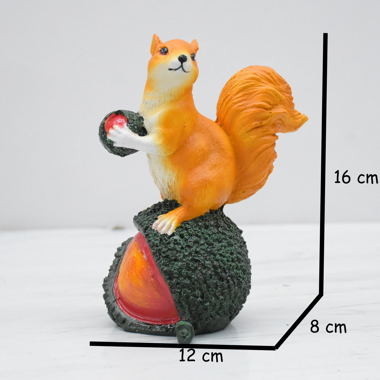 Squirrel Sitting on Nuts Showpiece : Set of 2