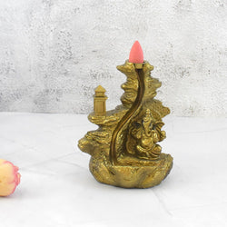 Ganesha Sitting Under Mountain Incense Holder - Deczo