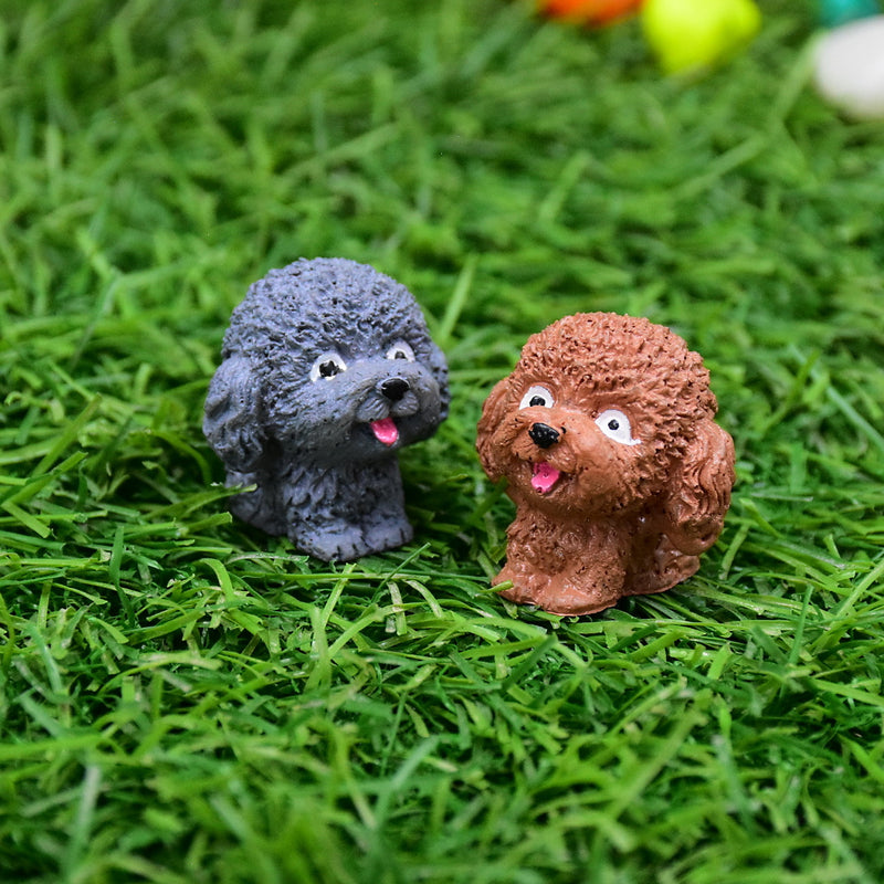 Cute Multicolor Dog Puppy Miniature Figures (Set of 4)