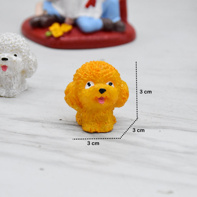 Cute Multicolor Dog Puppy Miniature Figures (Set of 4)