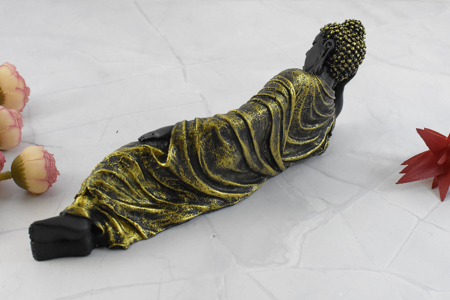 Buddha in Resting Position : Golden Black - Deczo