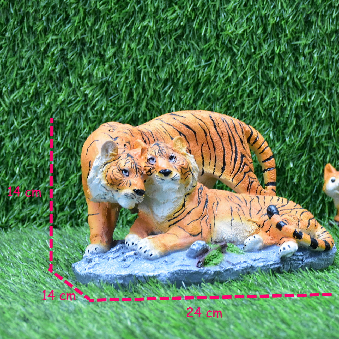 Couple Bengal Tiger Collectible for Figurine Statue Garden Decoration