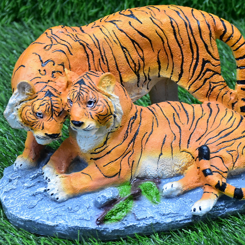 Couple Bengal Tiger Collectible for Figurine Statue Garden Decoration