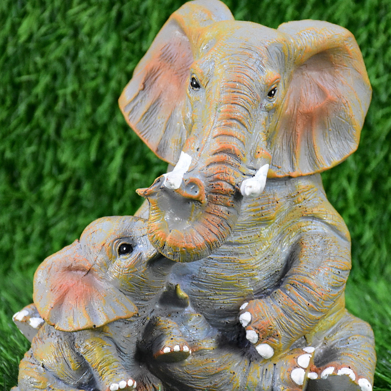 Mother and Baby Elephant Showpiece:Multi
