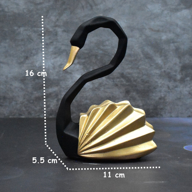 Swan Pair Showpiece : Golden