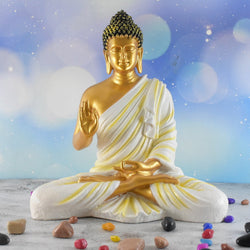 Big Size Meditating Buddha Idol : Golden - deczo