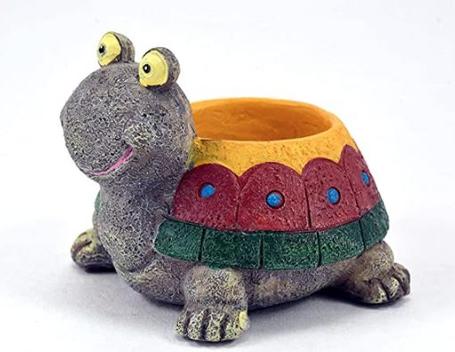 Multicolor Turtle Resin Succulent Pot for Decor, Kids Room,Gift - Deczo