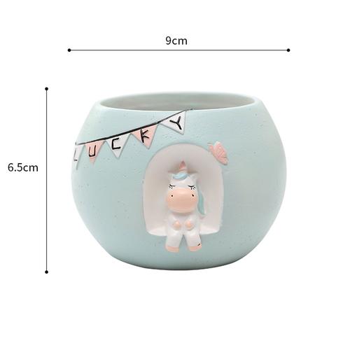 Cute Dreamy Unicorn Resin Succulent Pot - Deczo