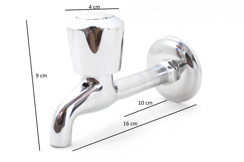 Bib Cock Model Sleek03  Chrome Plated Full Brass Bathroom Faucet - Deczo