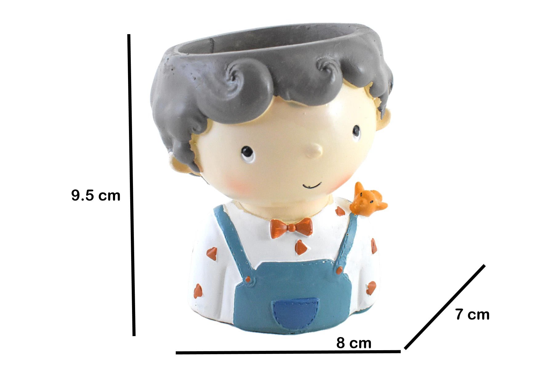 Boy with Bird Resin Succulent Pot - Deczo