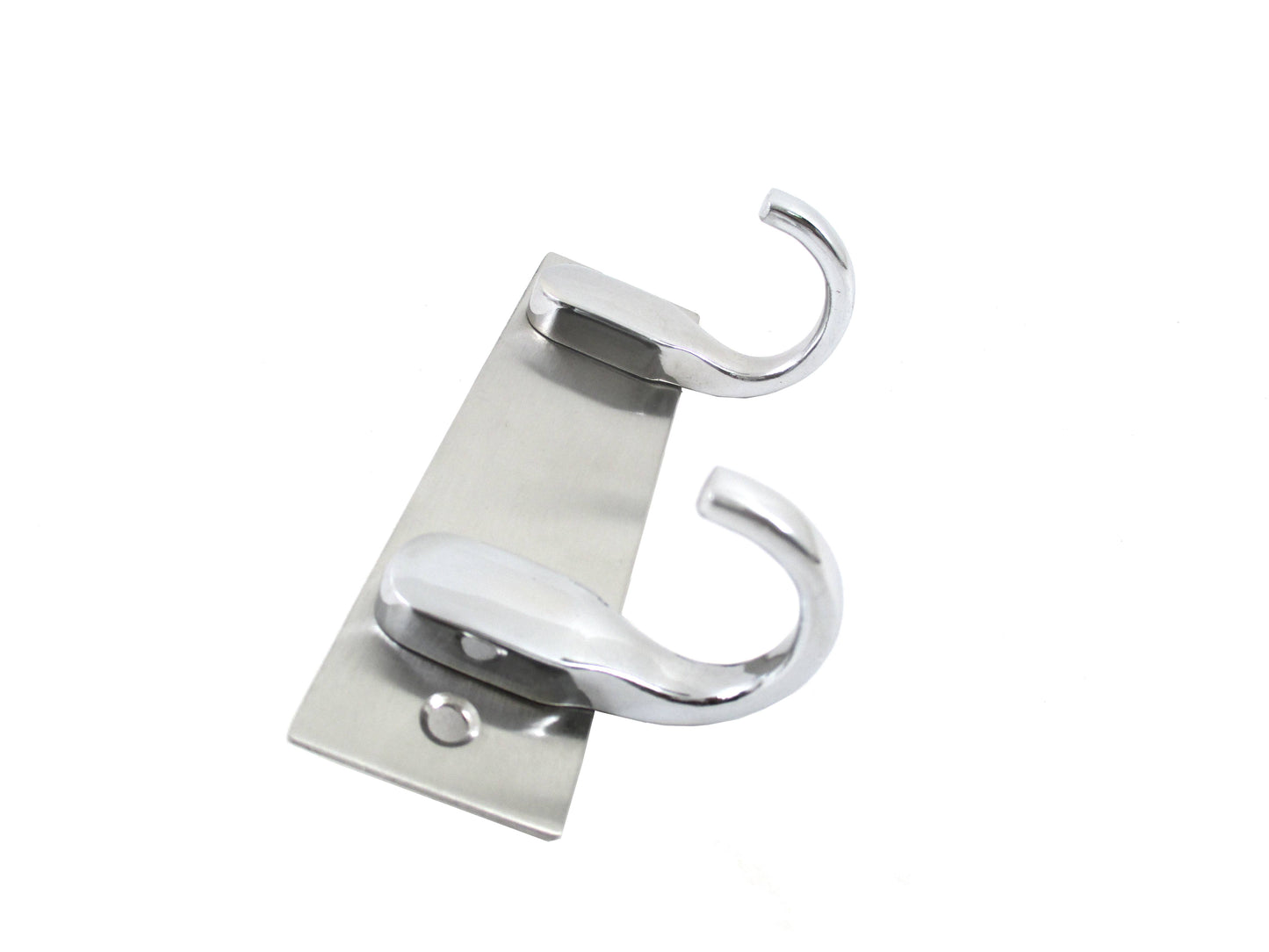 Set of 2 Brass Made Two Legs Platinum Look T11 Door Hanger, Clothes Hanger - Deczo