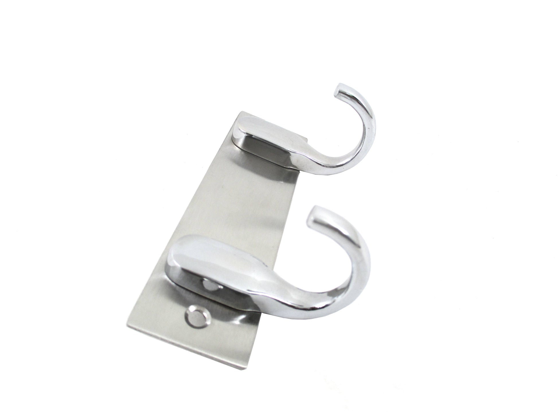 Set of 2 Brass Made Two Legs Platinum Look T11 Door Hanger, Clothes Hanger - Deczo