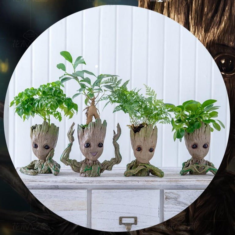 Home Garden Creative  Groot Family Resin Succulent Pot, Desktop Decoration Ornaments Gifts - Deczo