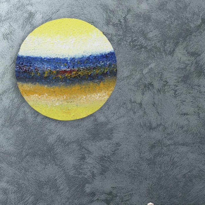 Deep Symphony 2, Acrylic on Canvas, Handmade, Round Wall Painting - Deczo