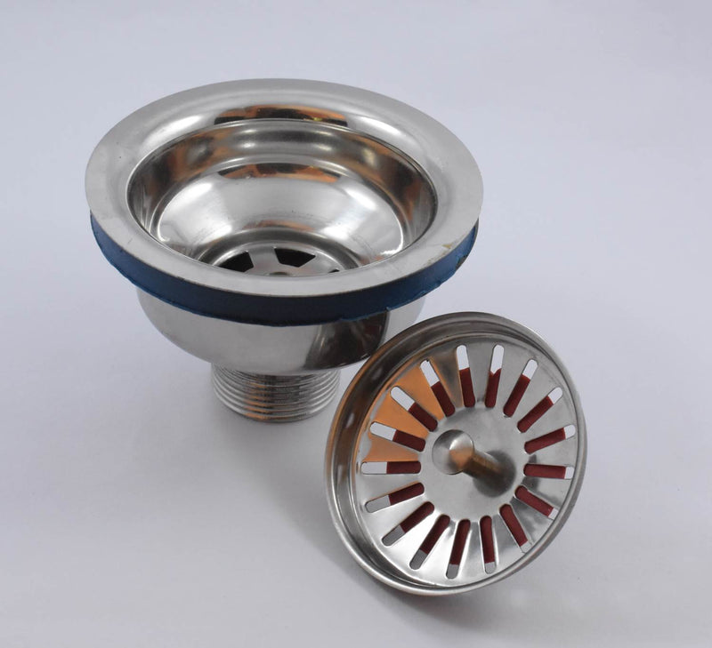 Set of 2 Heavy Steel 4.5  inch Waste Coupling for Sink/Wash Basin - Deczo