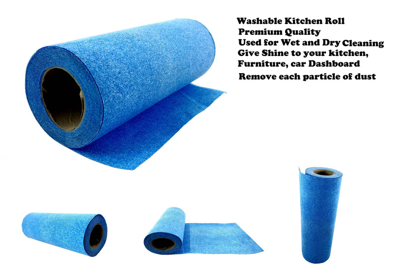 Pack of 8 Premium Quality Washable Kitchen Tissue Roll for Wet Cleaning - Deczo