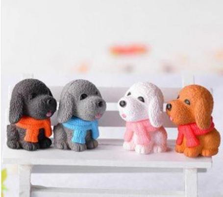 Miniature Puppies Resin Garden Toys Set of 4 - Deczo