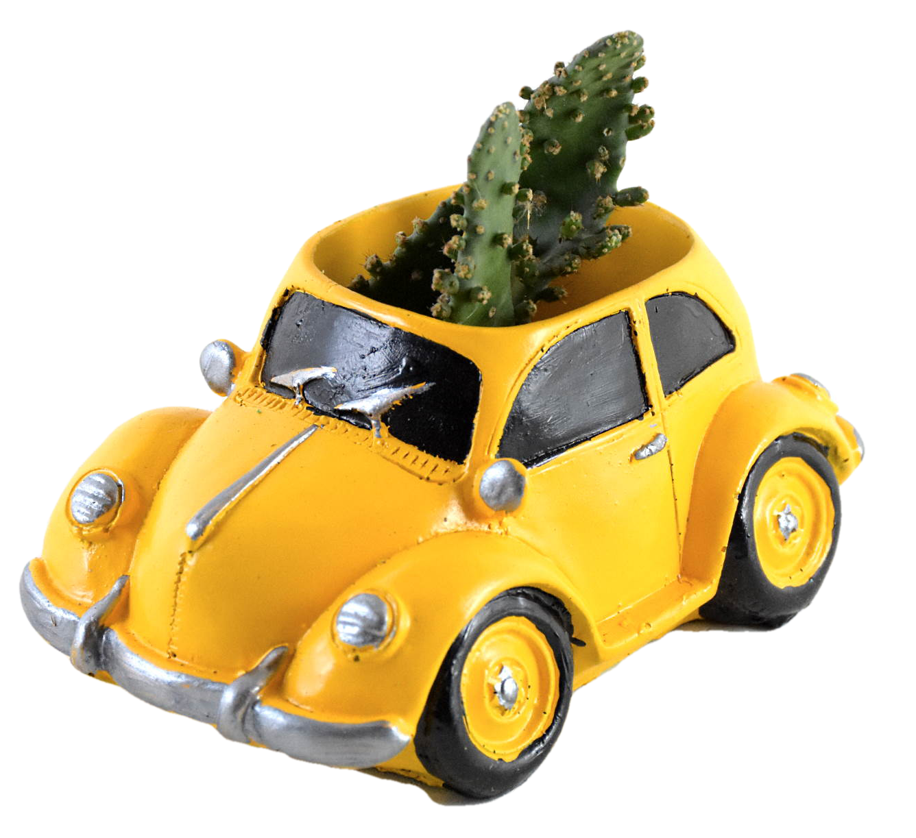 Retro Small Car Resin Succulent Pot for Table , Gift : White Yellow - Deczo