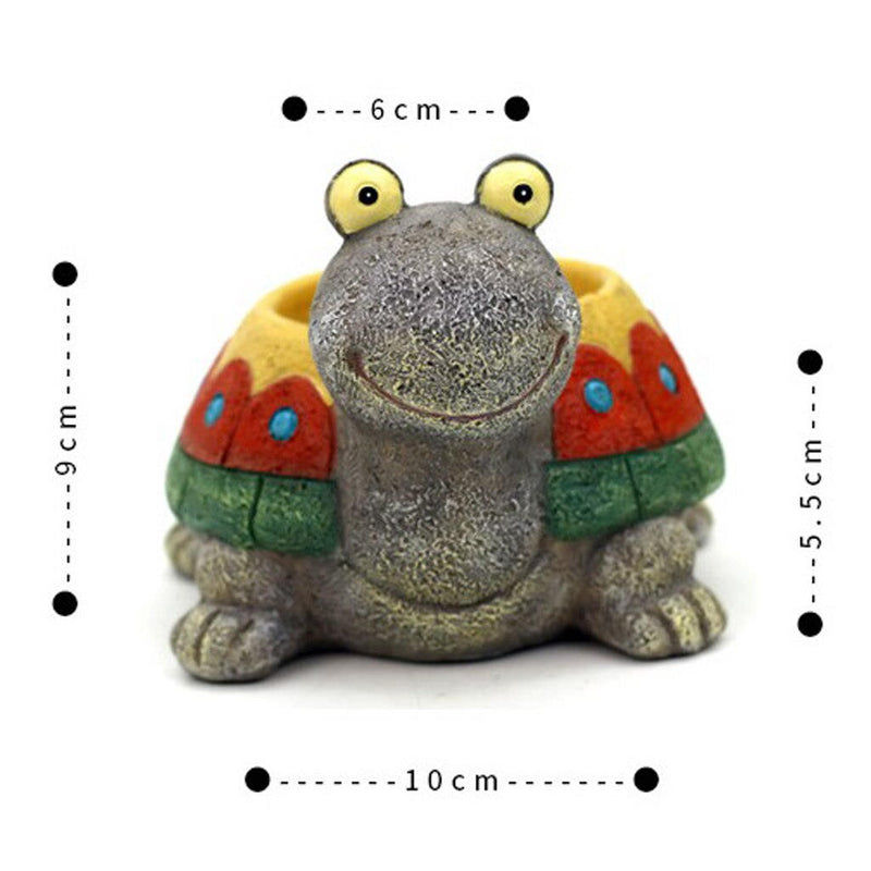 Multicolor Turtle Resin Succulent Pot for Decor, Kids Room,Gift - Deczo