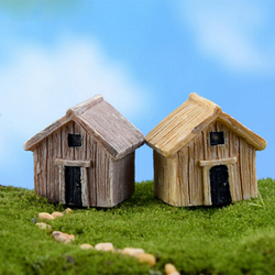 House Wood Finish Fairy Dollhouse Miniature Toy for Garden Decor - Deczo