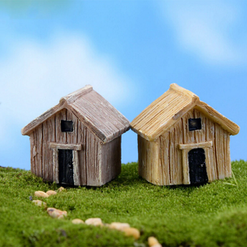House Wood Finish Fairy Dollhouse Miniature Toy for Garden Decor - Deczo