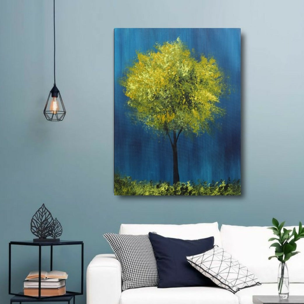 Nature  Handmade Acrylic on Canvas Wall Painting - Deczo
