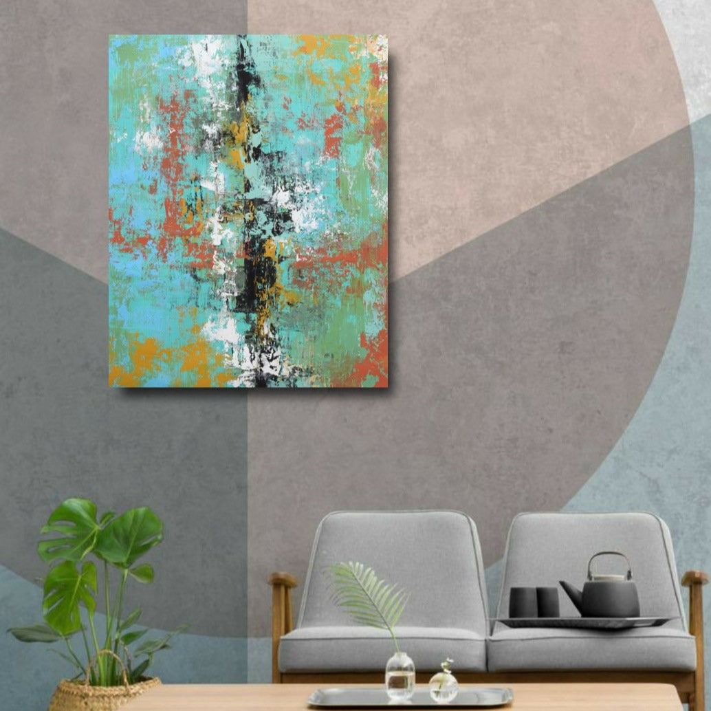 Moonlight Sonata Handmade Acrylic on Canvas Abstract Wall Painting - Deczo